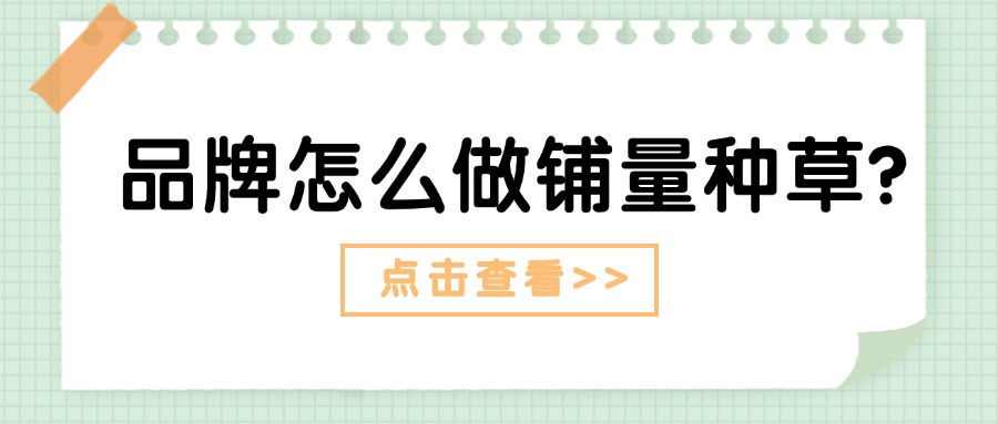 品牌怎么做铺量种草？