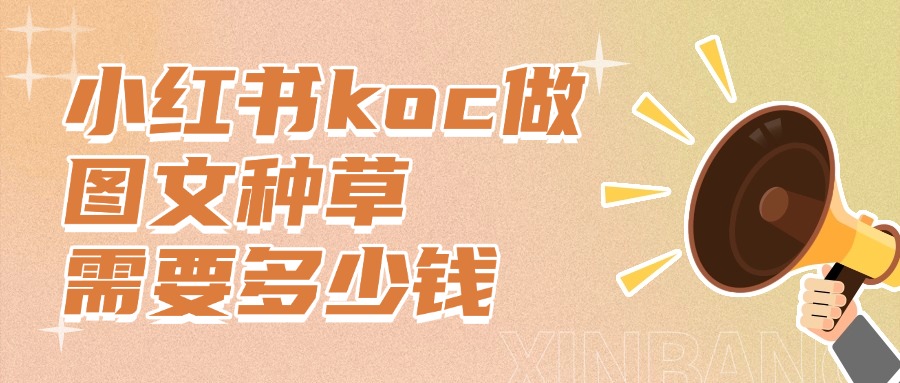 小红书koc做图文种草需要多少钱