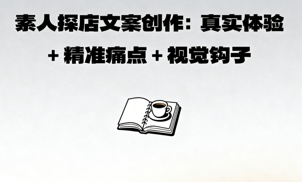 素人探店文案创作：真实体验 + 精准痛点 + 视觉钩子