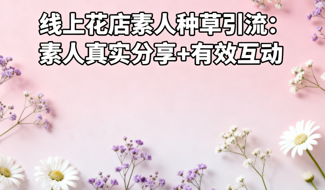 线上花店素人种草引流：素人真实分享+有效互动