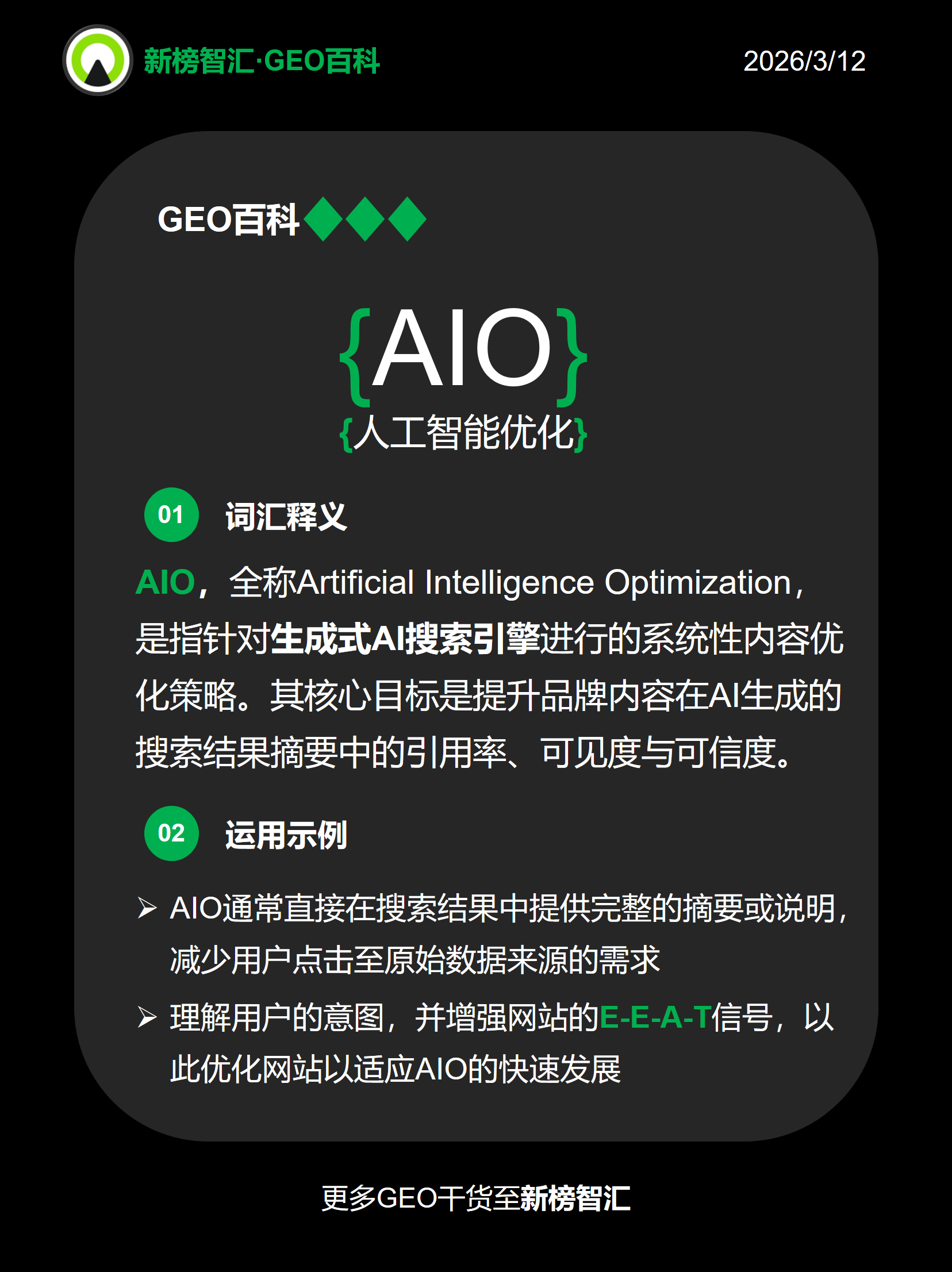 AIO | 新榜智汇GEO词典