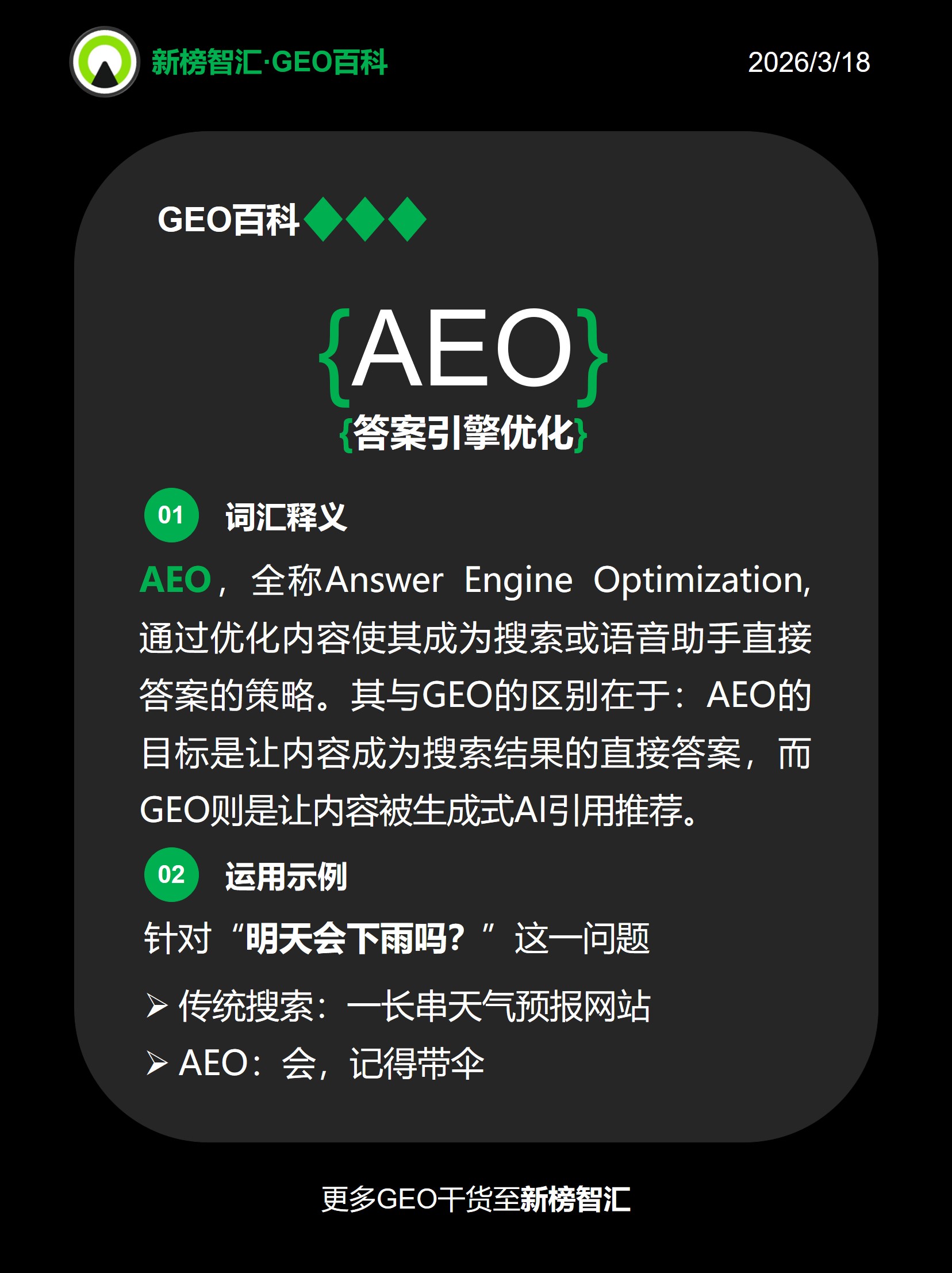 AEO | 新榜智汇GEO词典