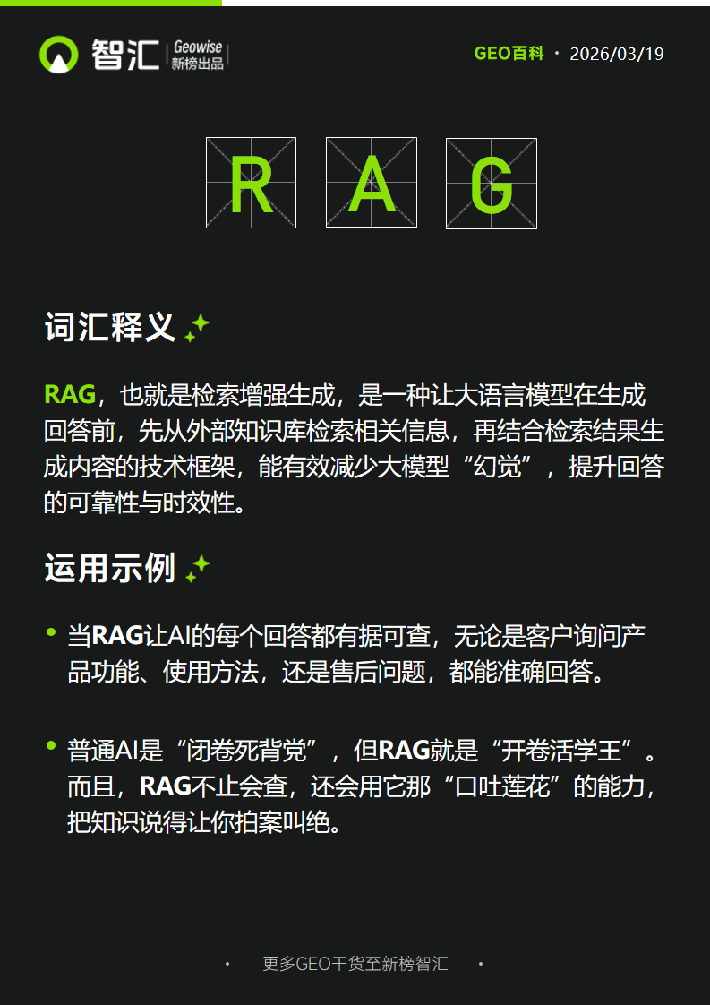 RAG | 新榜智汇GEO词典