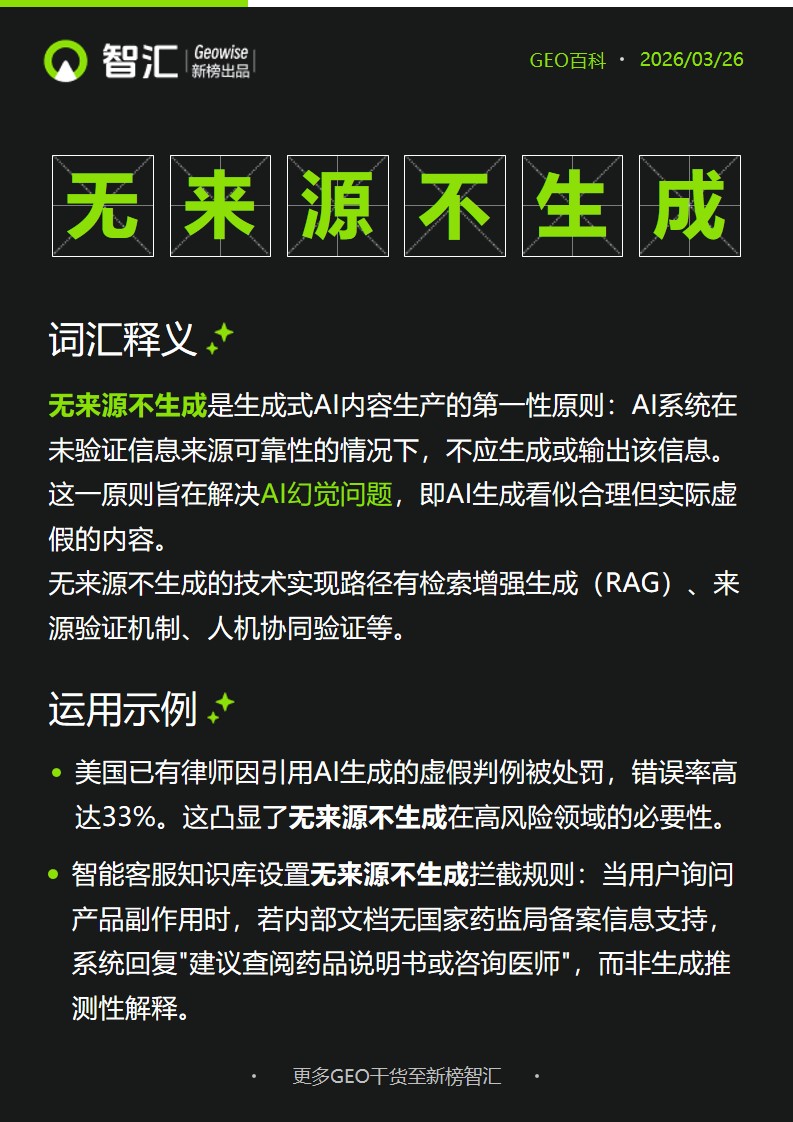 无来源不生成 | 新榜智汇GEO词典