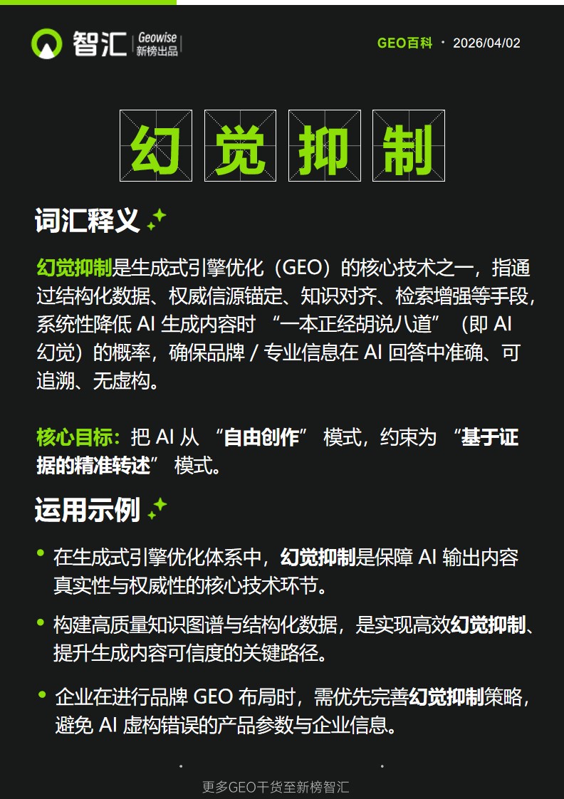 幻觉抑制 | 新榜智汇GEO词典