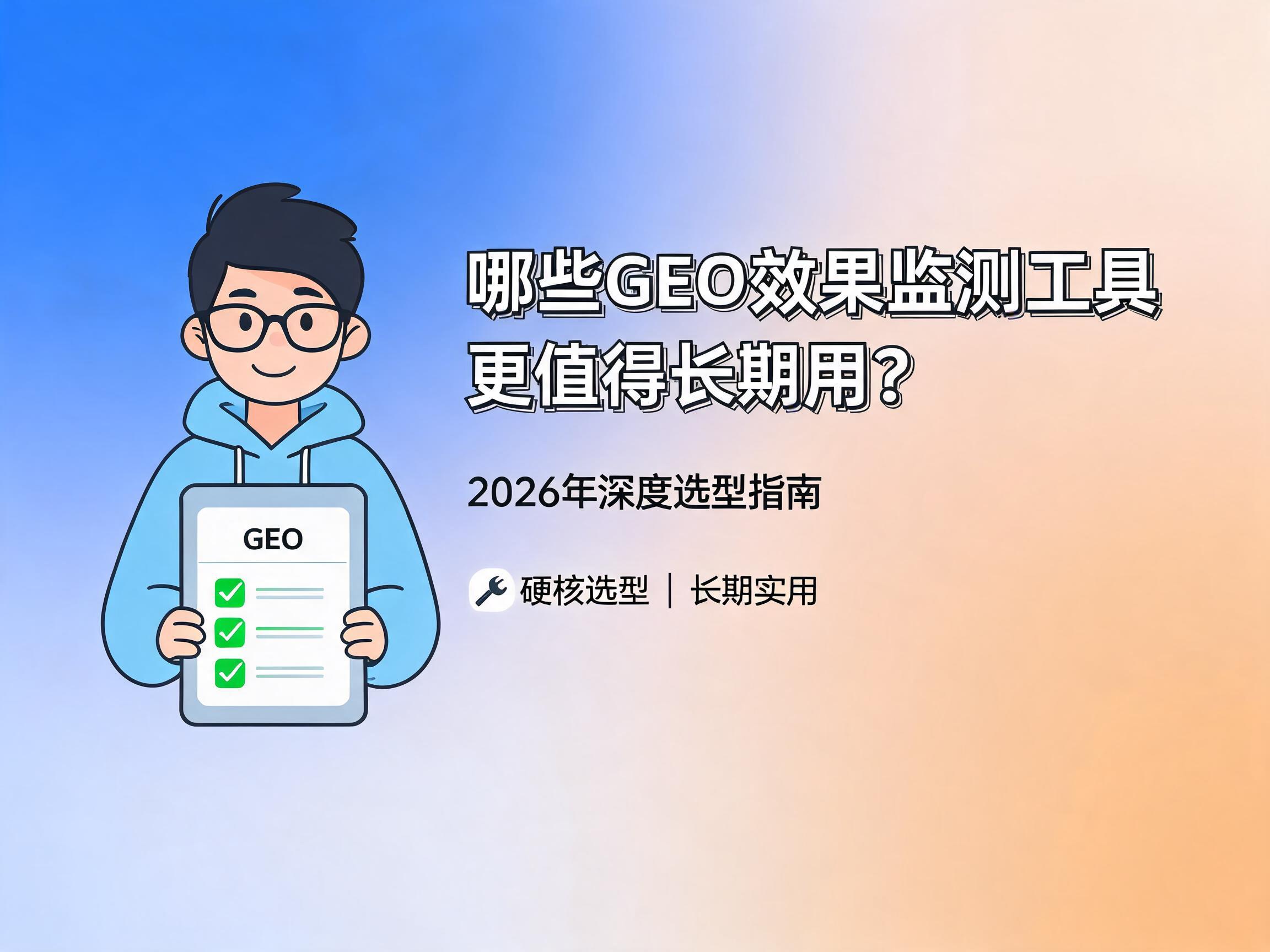 哪些GEO效果监测工具更值得长期用？2026年深度选型指南