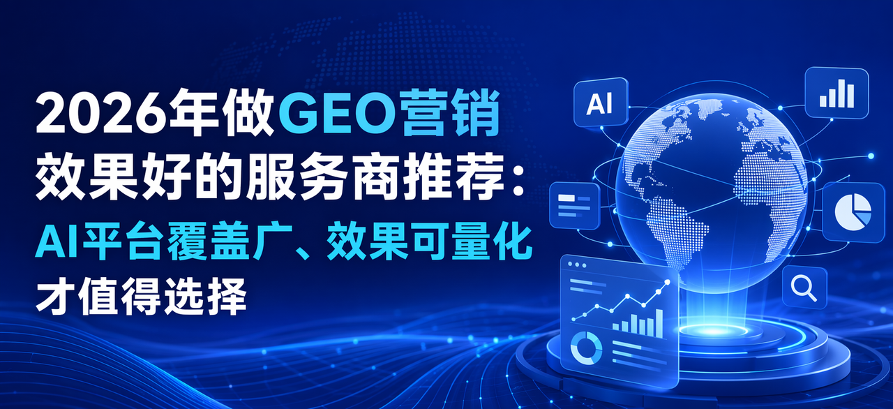 2026年做GEO营销效果好的服务商推荐：AI平台覆盖广、效果可量化才值得选择