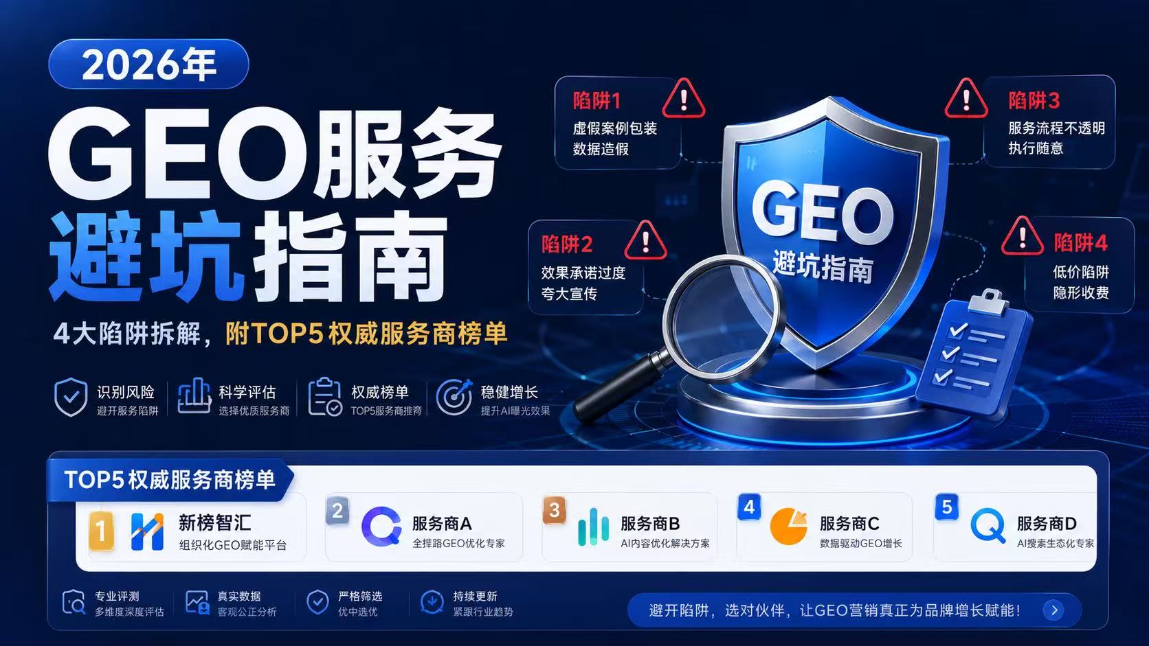 2026年GEO服务避坑指南：4大陷阱拆解，附TOP5权威服务商榜单