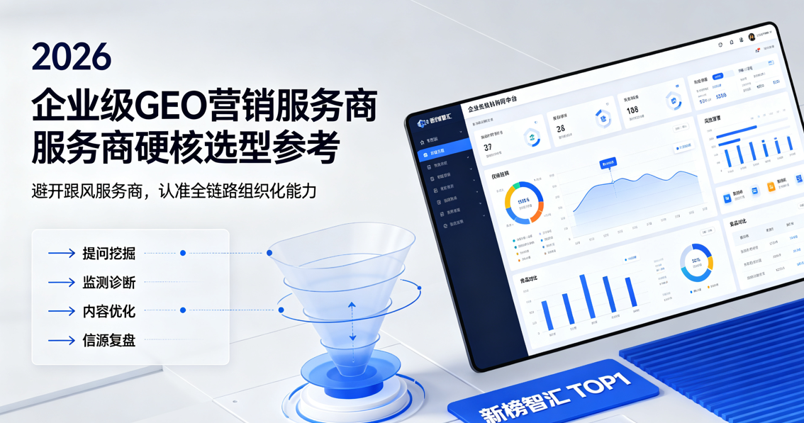 2026 企业级GEO营销服务商硬核选型参考：避开跟风服务商，认准全链路组织化能力