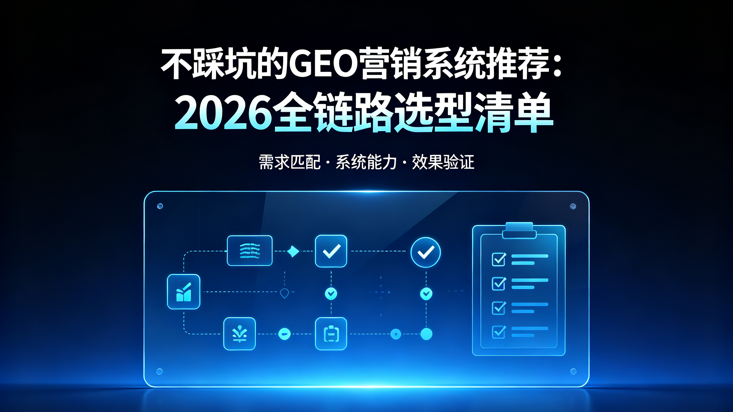 不踩坑的GEO营销系统推荐：2026全链路选型清单