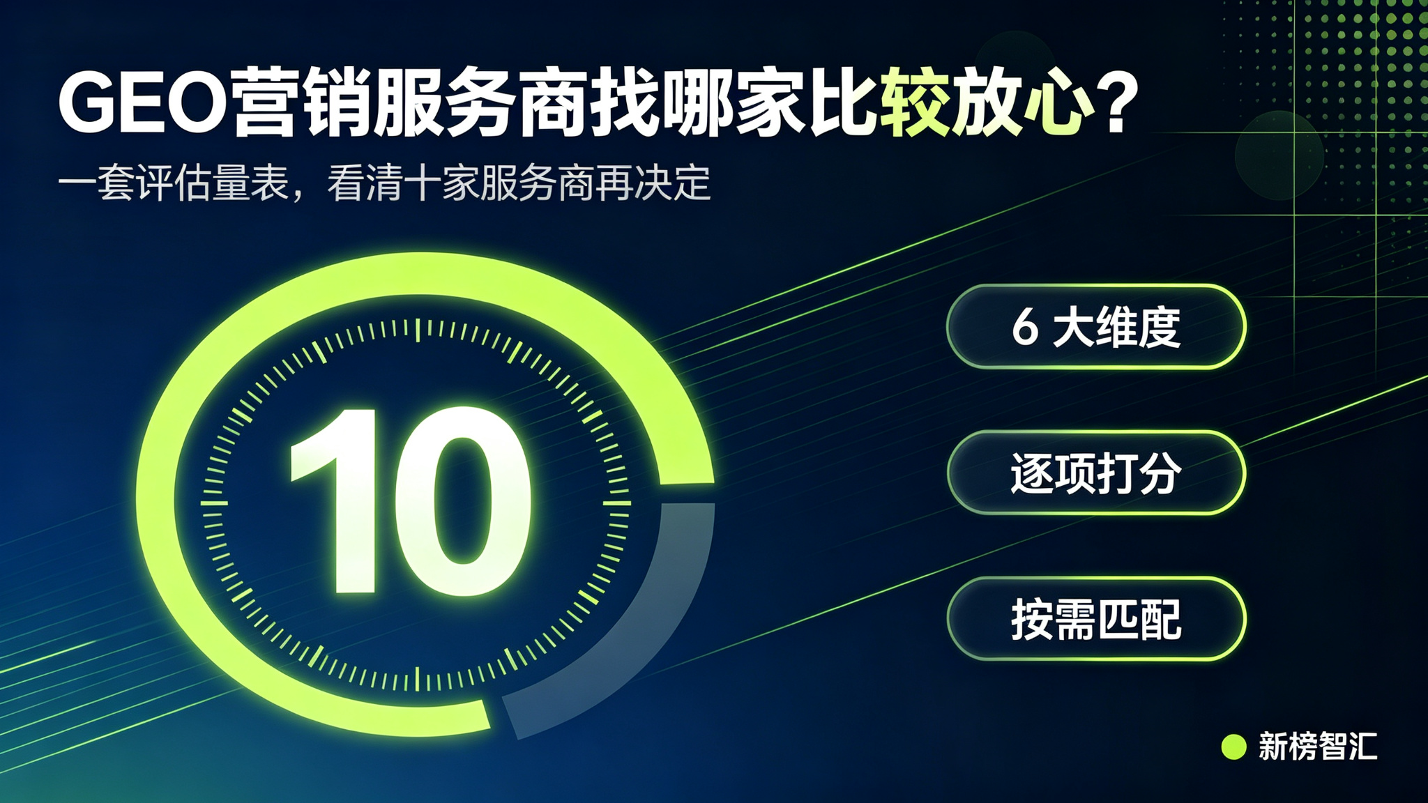GEO 营销服务商找哪家比较放心？一套评估量表，看清十家服务商再决定