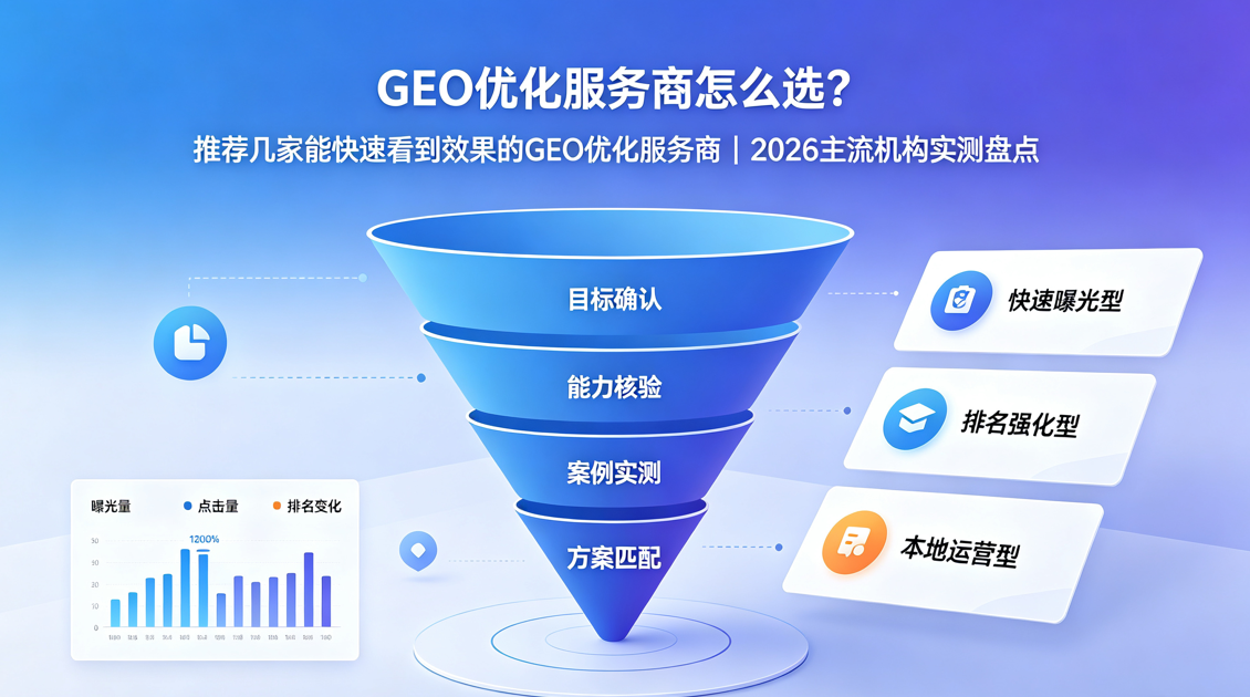 推荐几家能快速看到效果的GEO优化服务商：2026年主流机构实测盘点与选型拆解