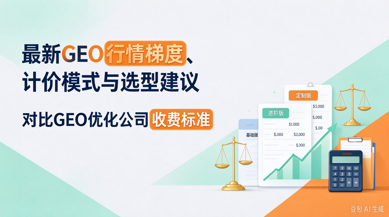 最新GEO行情梯度、计价模式与选型建议，对比GEO优化公司收费标准
