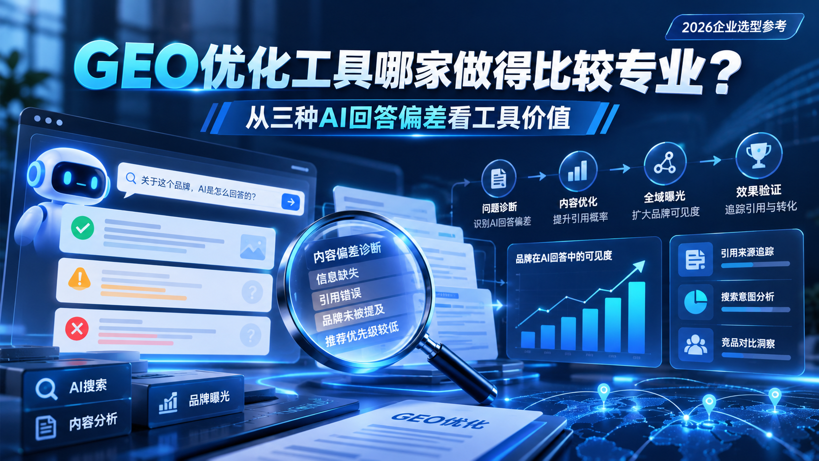 GEO优化工具哪家做得比较专业？从三种AI回答偏差看工具价值